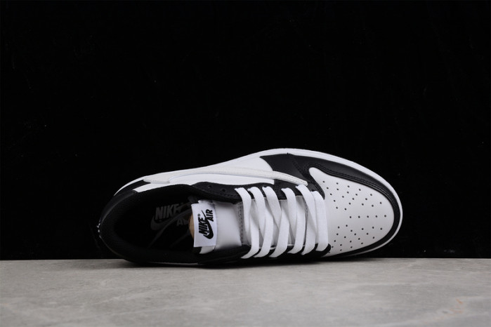 travis scott x air jordan 1 low og black white dm7866 -010