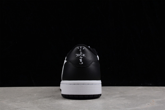 travis scott x air jordan 1 low og black white dm7866 -010