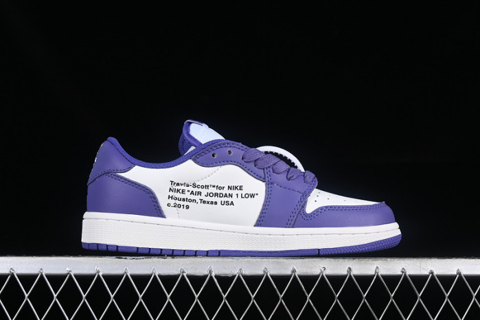 travis scott air jordan 1 low og white/purple dm7890-386
