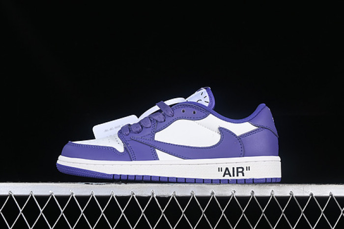 travis scott air jordan 1 low og white/purple dm7890-386