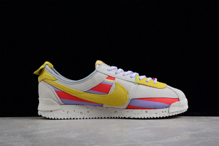 union x nike cortez yellow purple red dr1413-100