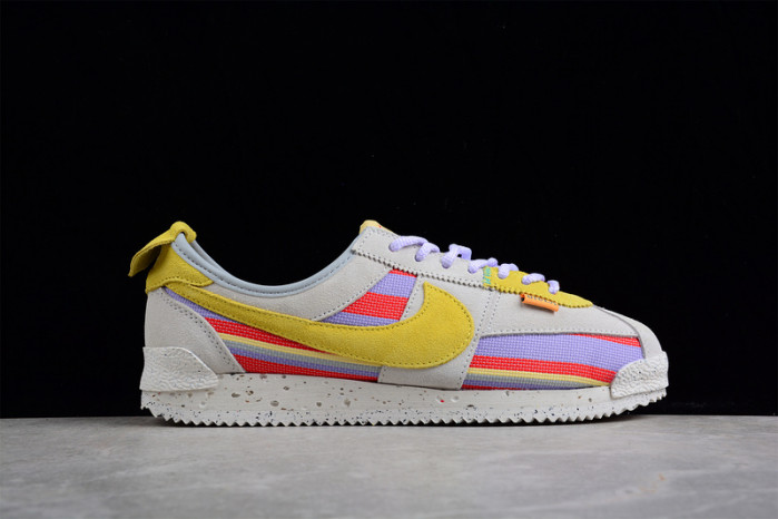 union x nike cortez yellow purple red dr1413-100