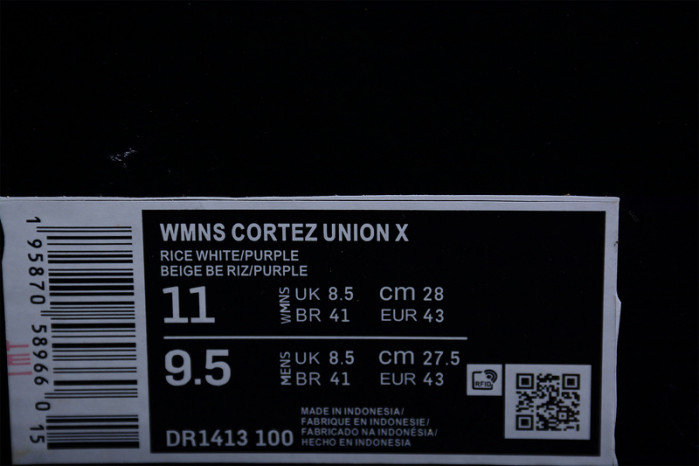 union x nike cortez yellow purple red dr1413-100