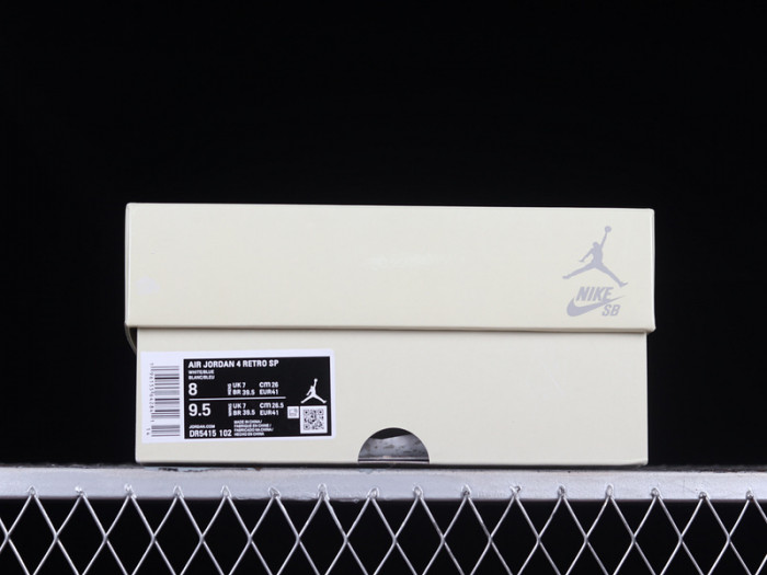 sb jordan air jordan 4 off white/grey/blue - dr5415-102