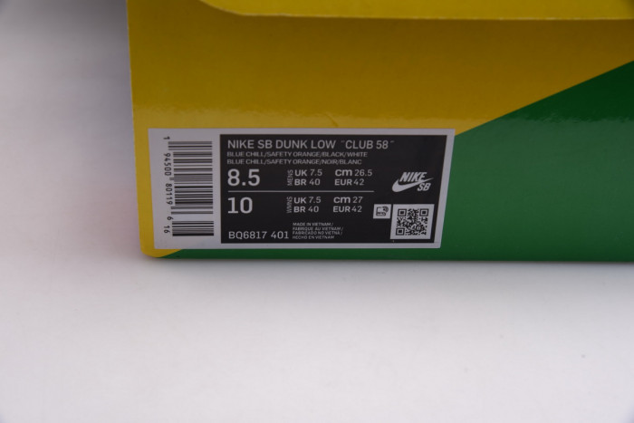 nike sb dunk low club 58 gulf bq6817-401
