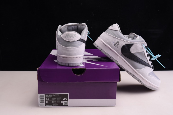 nike sb dunk low pro grey/black bq6817-101