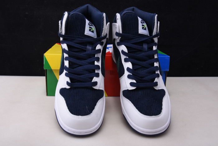 nike dunk high sports specialties white navy dh0953 400