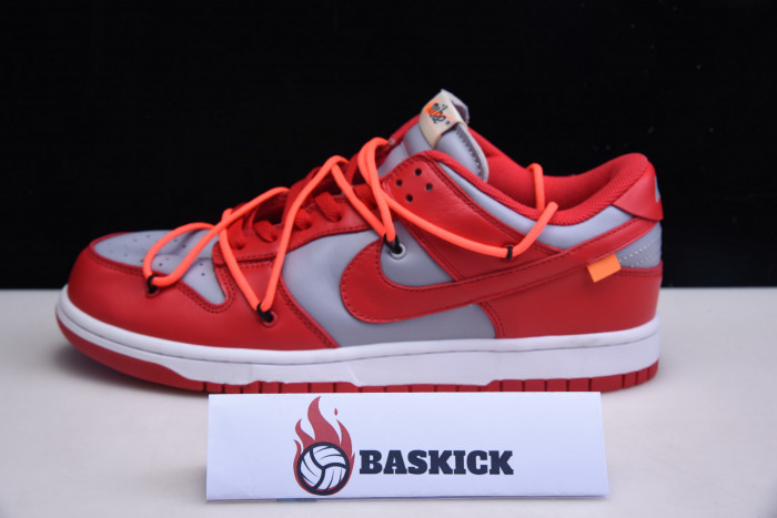 nike dunk low ofw university red - ct0856-600