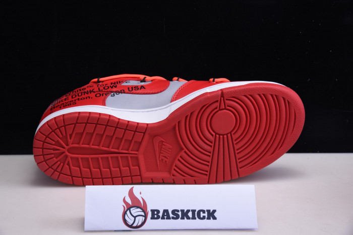 nike dunk low ofw university red - ct0856-600