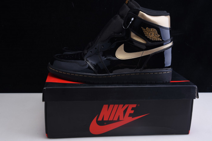 jordan 1 retro high black metallic gold (2020) 555088-032