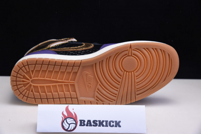 union x air jordan 1 high og black purple gold “mamba” 555088-171