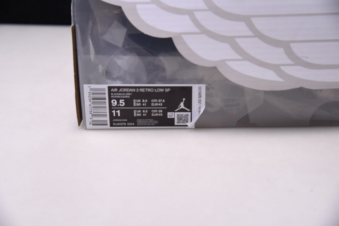 jordan 2 retro low sp ofw black blue dj4375-004