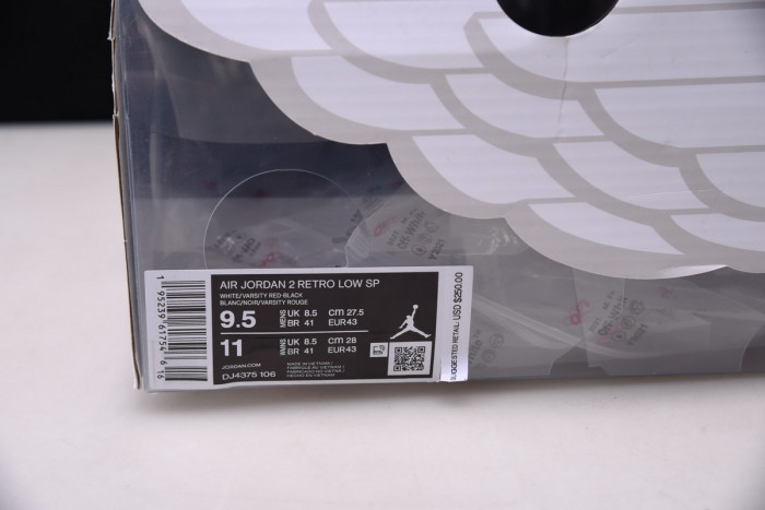 jordan 2 retro low sp ofw white red dj4375-106