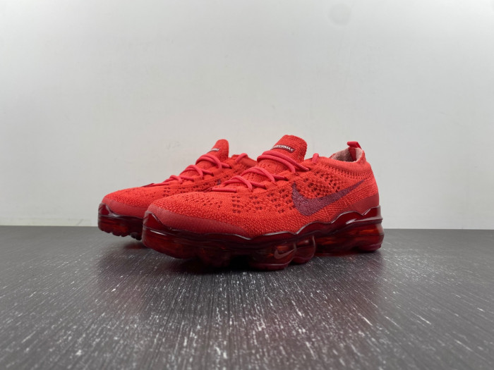 nike air vapormax 2023 flyknit triple red dv1678-600