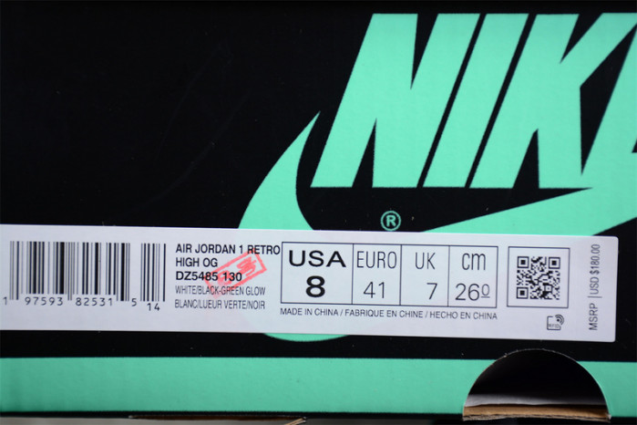 air jordan 1 "green glow" dz5485-130
