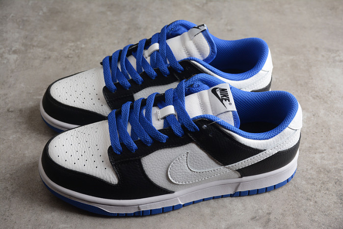 nike dunk low white black blue fd9064-110