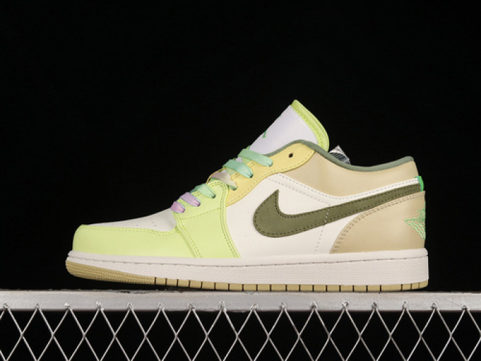 air jordan 1 low sail white oil green fd9906-131