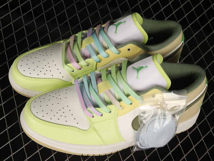 air jordan 1 low sail white oil green fd9906-131