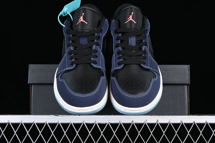 air jordan 1 low navy black snakeskin fj5478-010