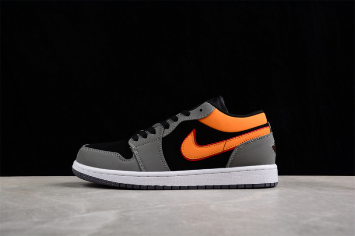 air jordan 1 low light graphite vivid orange fn7308-008
