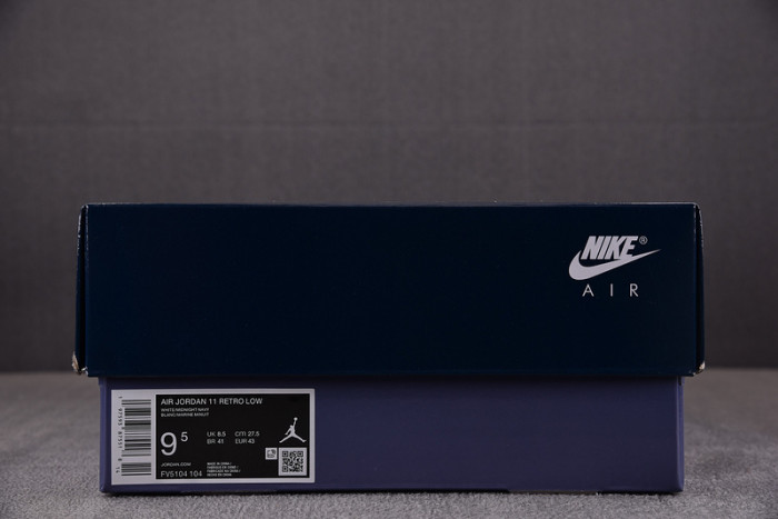 air jordan 11 low retro white midnight navy | fv5104-104