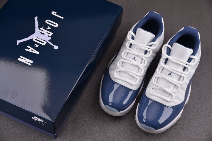 air jordan 11 low retro white midnight navy | fv5104-104