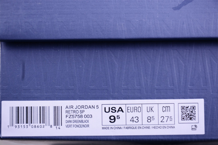 air jordan 5 "navy green” fz5758-003