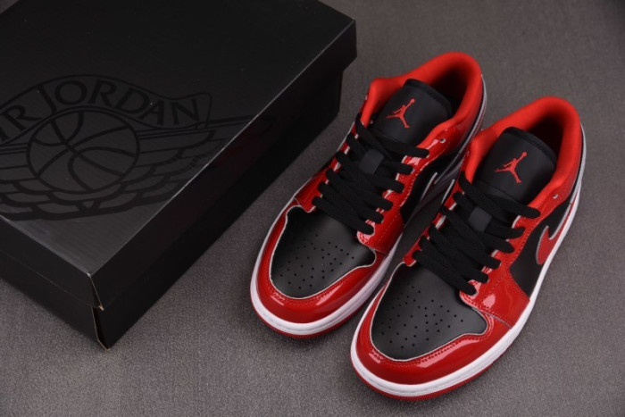 Air Jordan 1 Low SE Patent Varsity Red Black HV4089-006