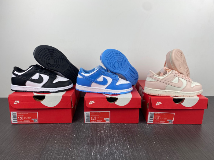 nike dunk low white black panda kids-cw1588-100