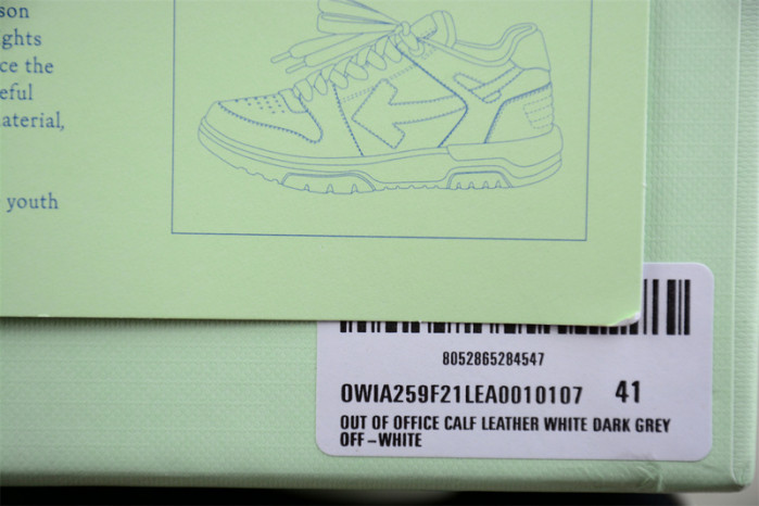 ofw out of office low-top leather sneakers